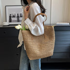 Women’s Large Woven Shoulder Beach Bag