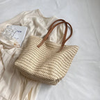 Women’s Large Woven Shoulder Beach Bag