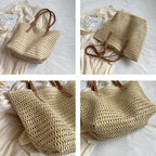 Women’s Large Woven Shoulder Beach Bag