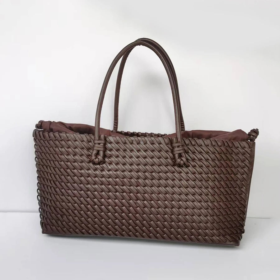Women’s Large Woven Shoulder Tote Bag