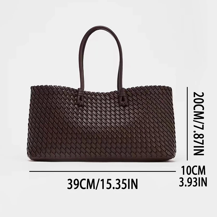 Women’s Large Woven Shoulder Tote Bag