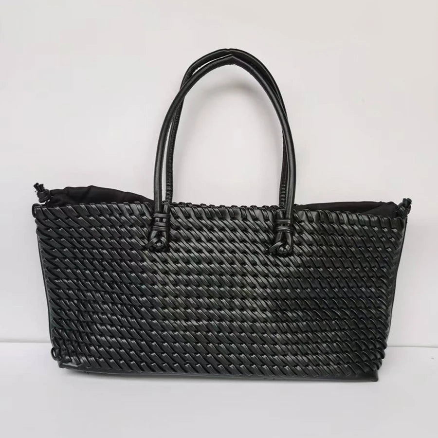 Women’s Large Woven Shoulder Tote Bag