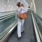Women’s Leather Elegant Tote Bag with Double Handles