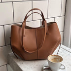 Women’s Leather Elegant Tote Bag with Double Handles