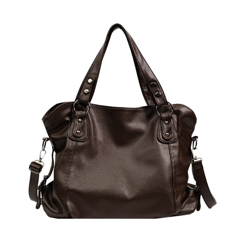 Women’s Leather Shoulder Bag with Detachable Strap