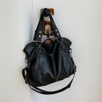 Women’s Leather Shoulder Bag with Detachable Strap