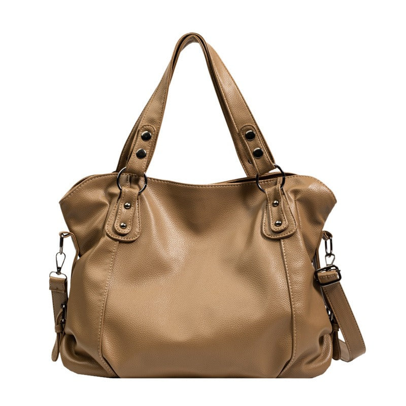 Women’s Leather Shoulder Bag with Detachable Strap
