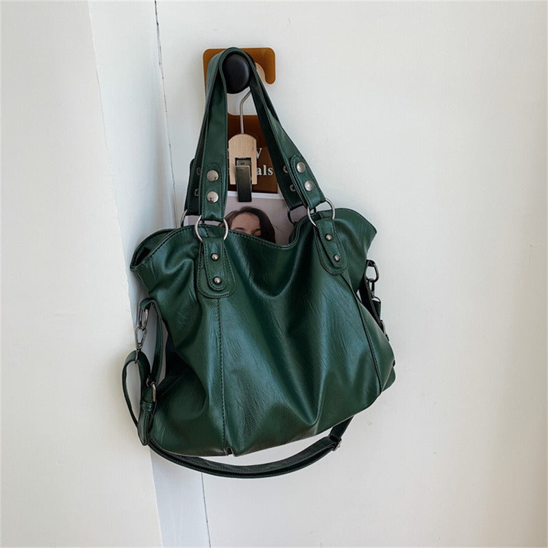 Women’s Leather Shoulder Bag with Detachable Strap