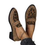 Women’s Leopard Pattern Penny Loafers