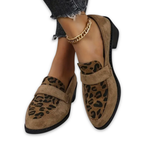Women’s Leopard Pattern Penny Loafers
