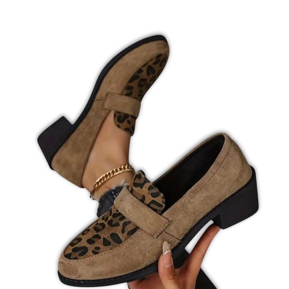 Women’s Leopard Pattern Penny Loafers
