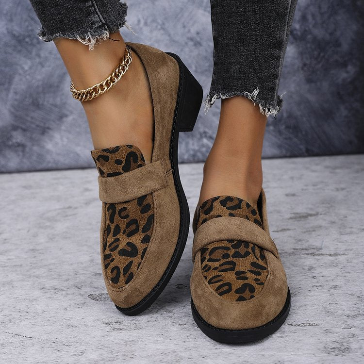 Women’s Leopard Pattern Penny Loafers