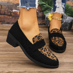 Women’s Leopard Pattern Penny Loafers