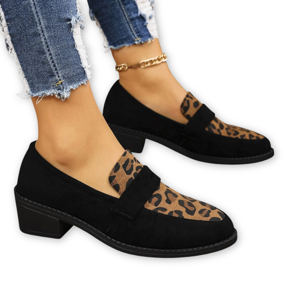 Women’s Leopard Pattern Penny Loafers