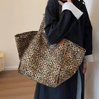 Women’s Leopard Print Large Tote Bag