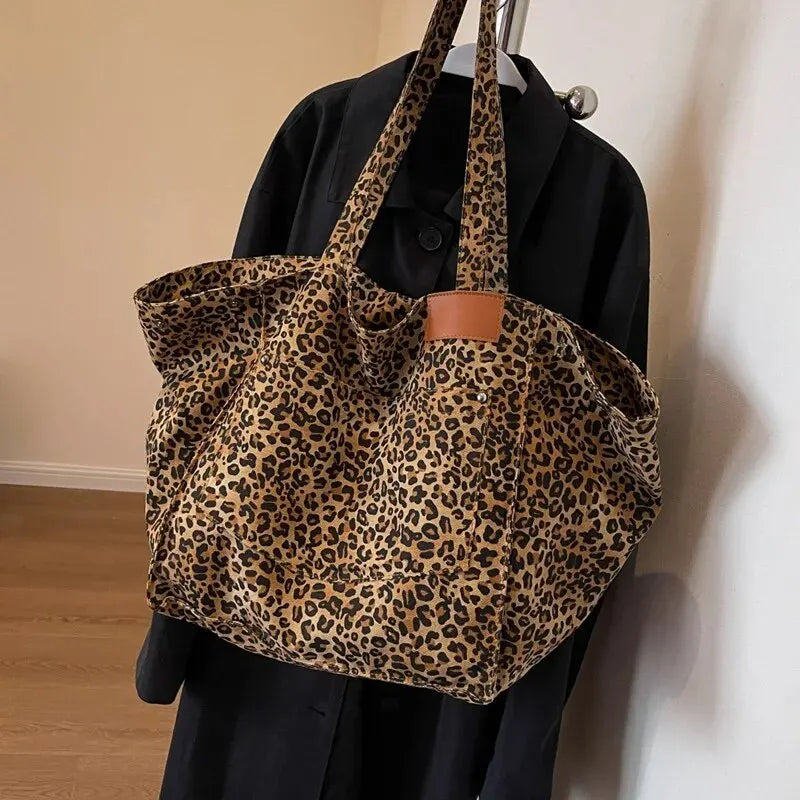 Women’s Leopard Print Large Tote Bag