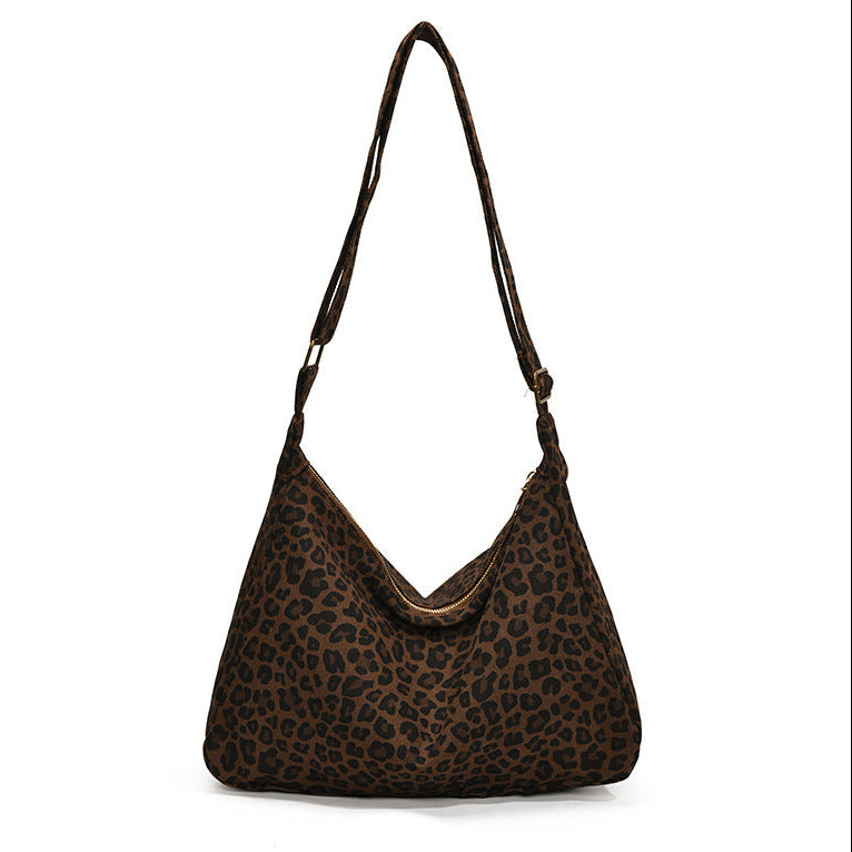 Women’s Leopard Print Zip Tote Bag