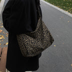 Women’s Leopard Print Zip Tote Bag