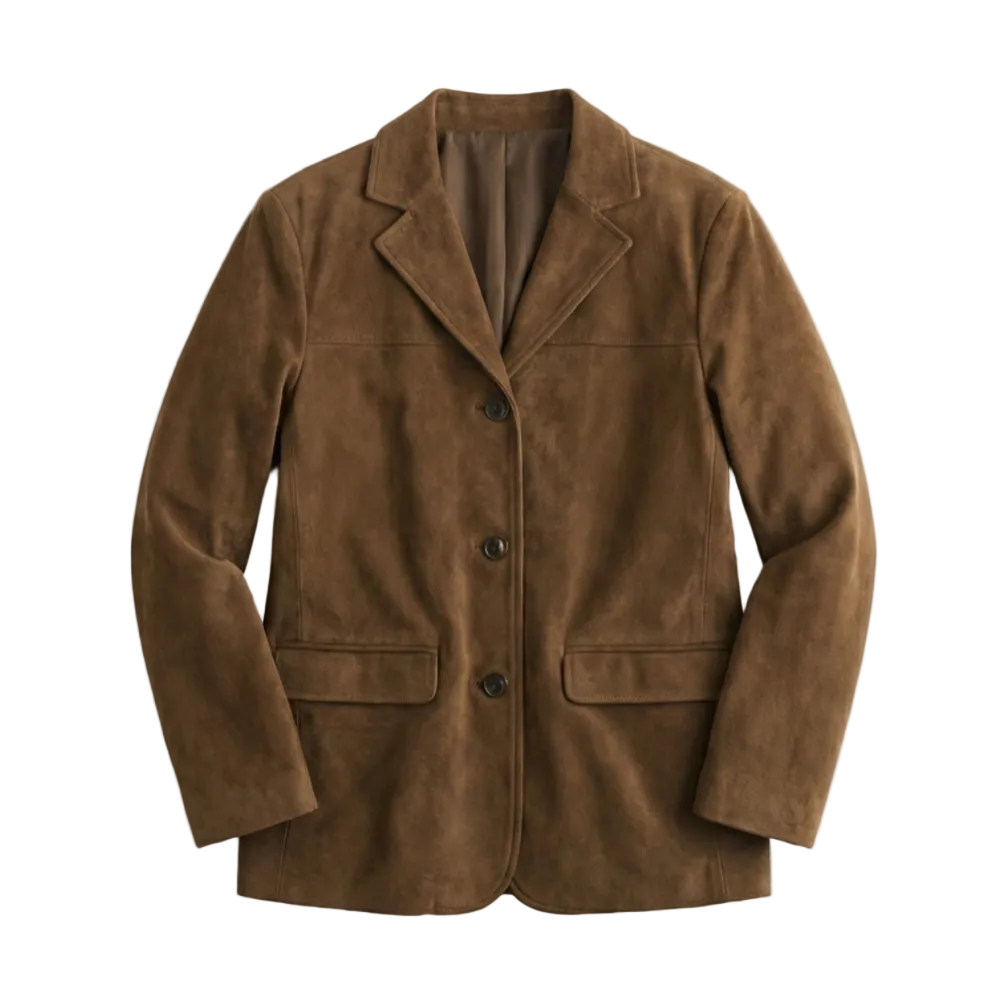 Women’s Faux Suede Blazer Jacket