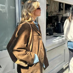 Women’s Faux Suede Blazer Jacket