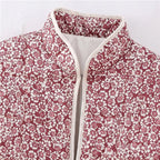 Women’s Quilted Floral Jacket with Patch Pockets