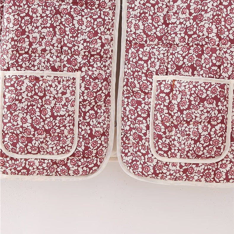 Women’s Quilted Floral Jacket with Patch Pockets