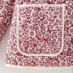 Women’s Quilted Floral Jacket with Patch Pockets