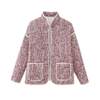Women’s Quilted Floral Jacket with Patch Pockets