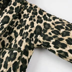 Women’s Quilted Leopard Print Jacket with Patch Pockets