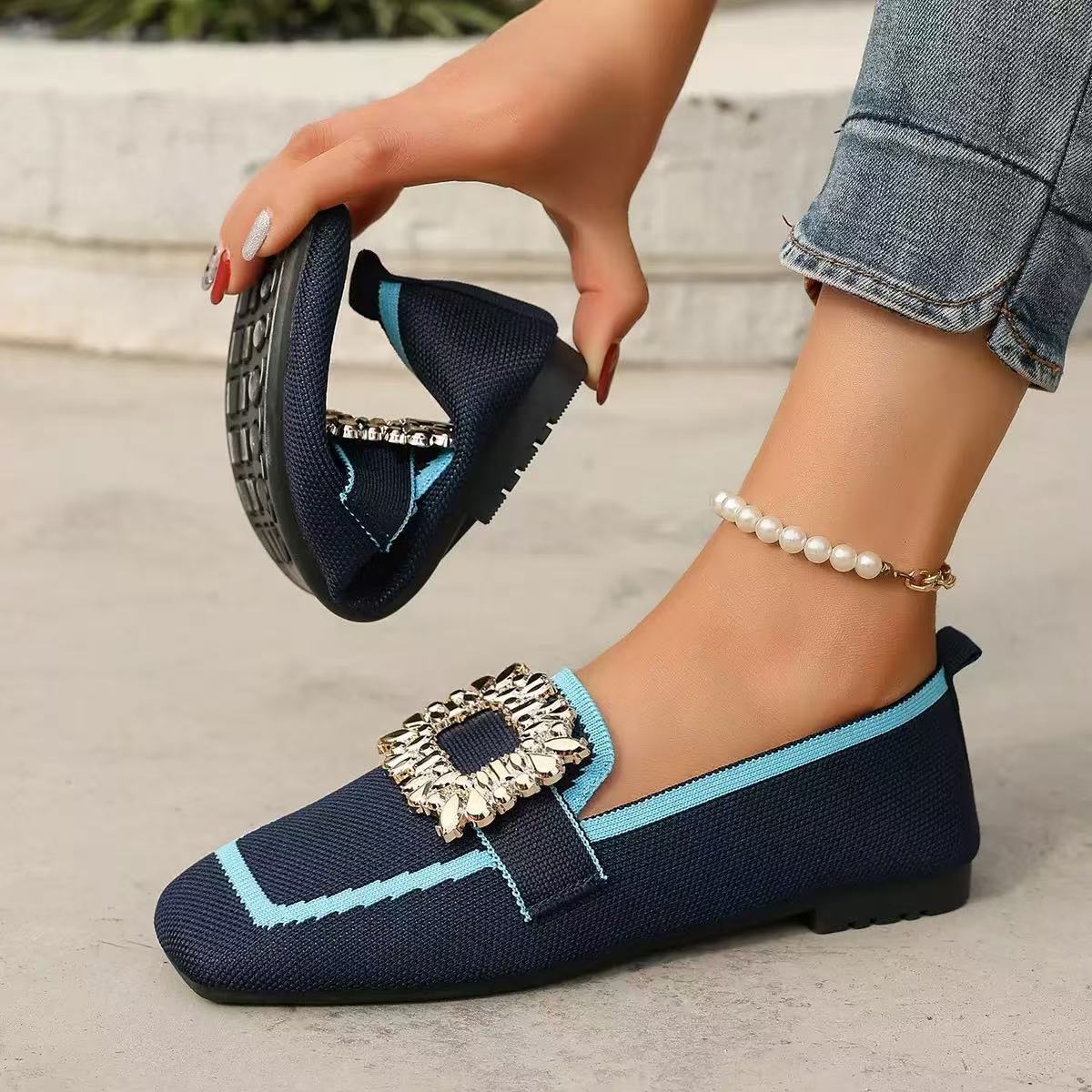Women’s Lightweight Square Toe Slip-On Loafers