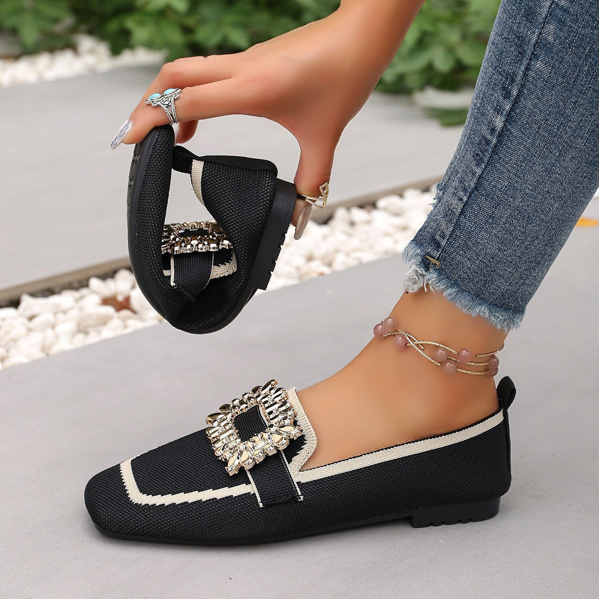 Women’s Lightweight Square Toe Slip-On Loafers