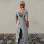 Women’s Linen Apron Dress with Patch Pockets