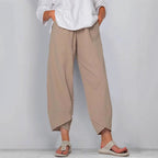 Women’s Linen High Waist Wide Leg Tulip Pants