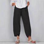 Women’s Linen High Waist Wide Leg Tulip Pants