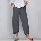 Women’s Linen High Waist Wide Leg Tulip Pants