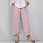 Women’s Linen High Waist Wide Leg Tulip Pants