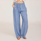 Women’s Linen Trousers with Drawstring Waist