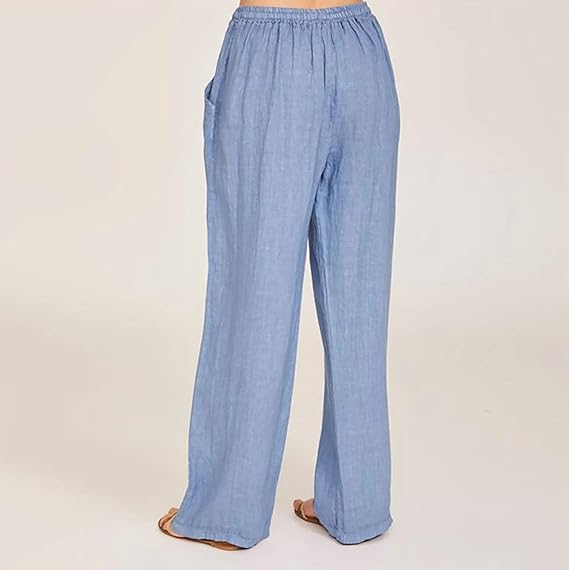 Women’s Linen Trousers with Drawstring Waist