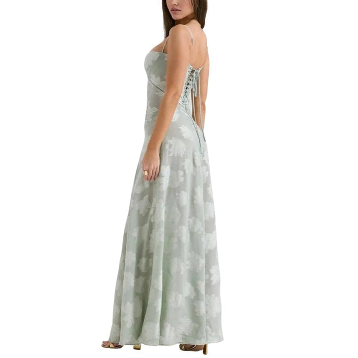 Women’s Mesh Maxi Dress with Spaghetti Straps