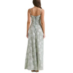 Women’s Mesh Maxi Dress with Spaghetti Straps