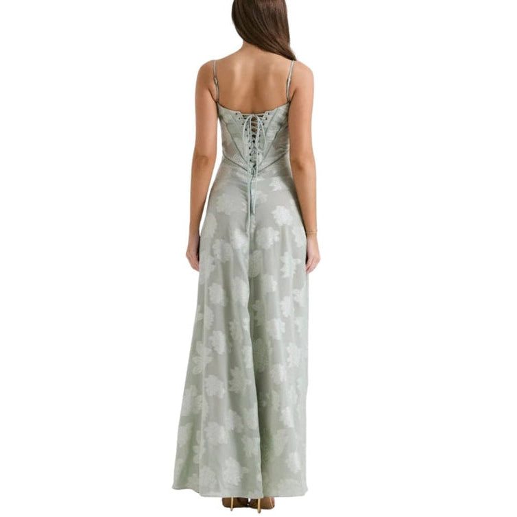Women’s Mesh Maxi Dress with Spaghetti Straps