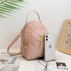 Women’s Mini Quilted Backpack Phone Bag