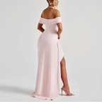 Women’s Off Shoulder Maxi Dress with Side Slit