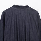 Women’s Oversized Denim Bomber Jacket with Zip Front