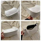 Women’s Patent Shoulder Bag with Zip Closure