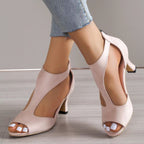 Women’s Peep Toe Cut-Out Heels