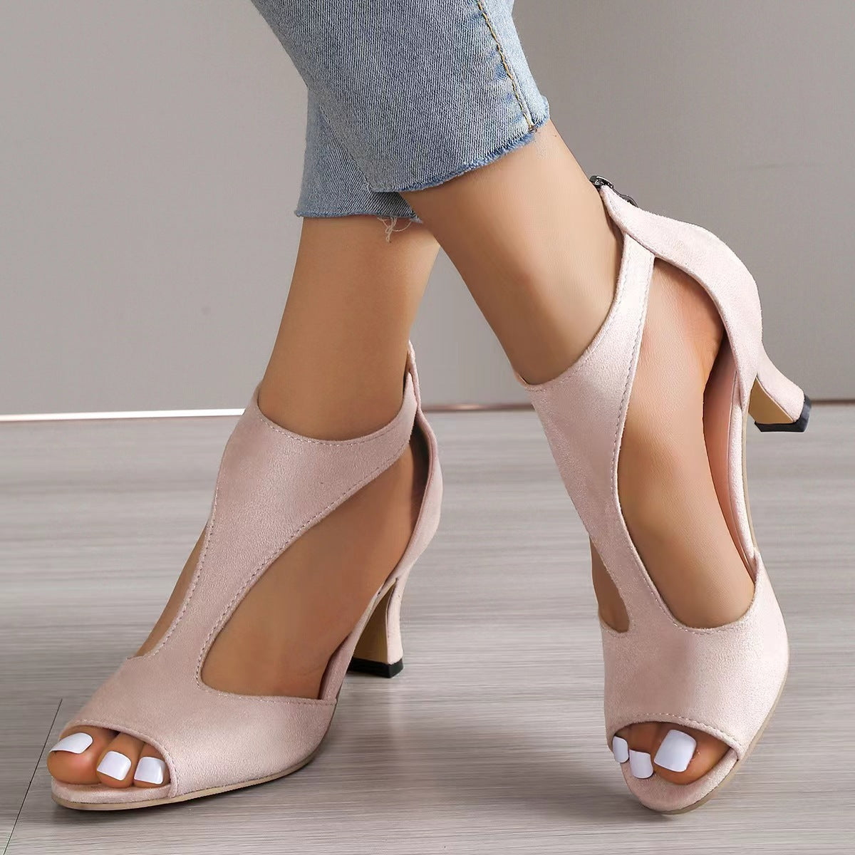 Women’s Peep Toe Cut-Out Heels