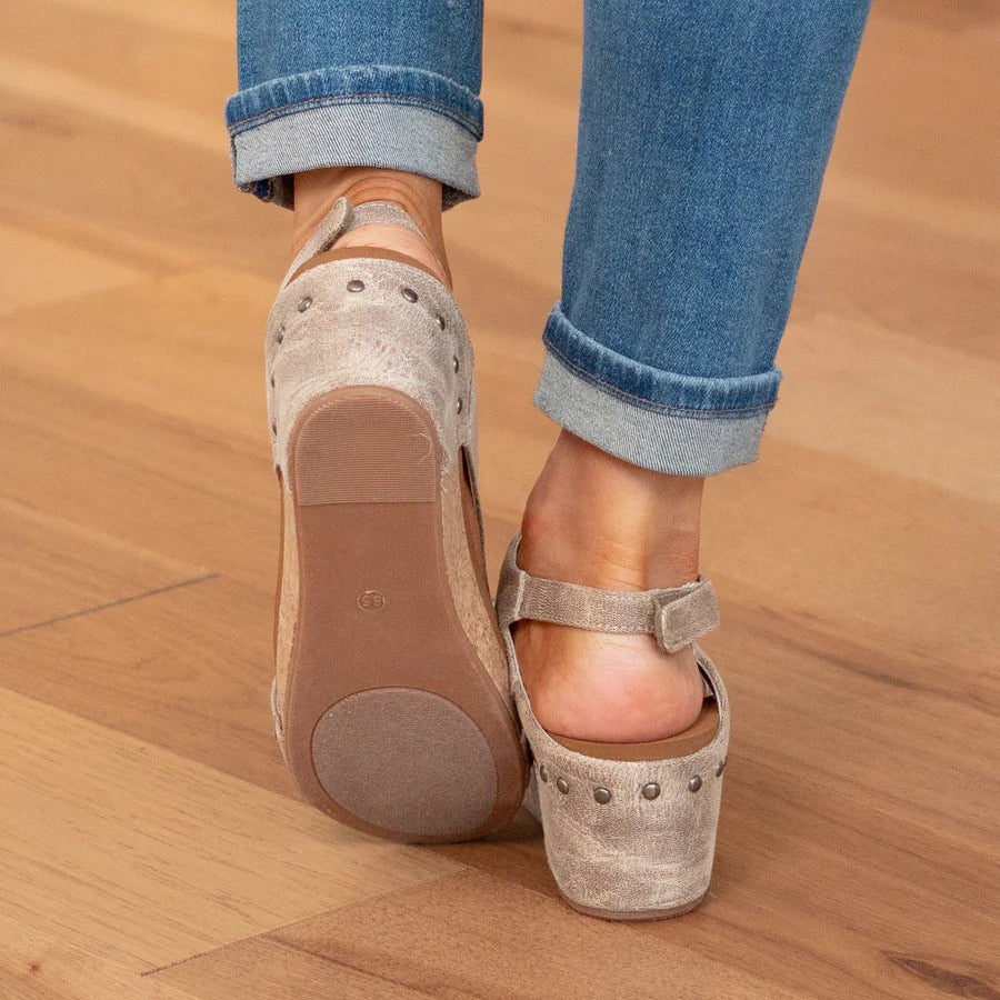 Women’s Platform Wedge Sandals with Slingback Strap