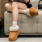Women’s Plush Collar Slip-On Ankle Boots