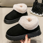 Women’s Plush Collar Slip-On Ankle Boots